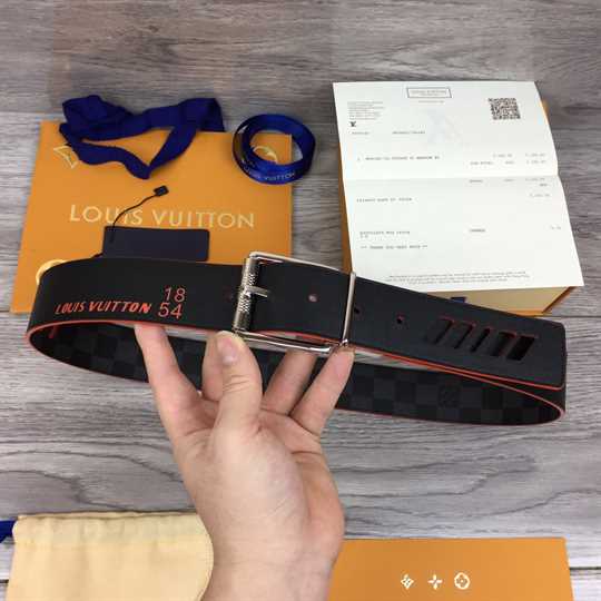 Louis Vuitton Damier Cobalt Race Print 40MM Reversible Belt - LBP002 - 6