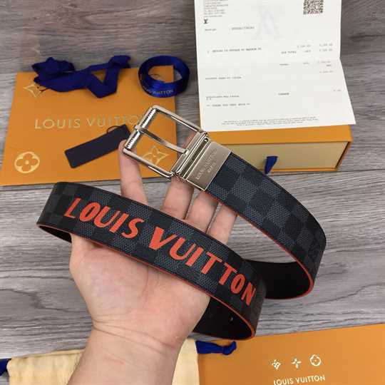 Louis Vuitton Damier Cobalt Race Print 40MM Reversible Belt - LBP002 - 2