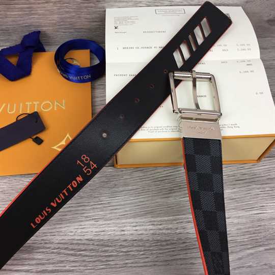 Louis Vuitton Damier Cobalt Race Print 40MM Reversible Belt - LBP002 - 7