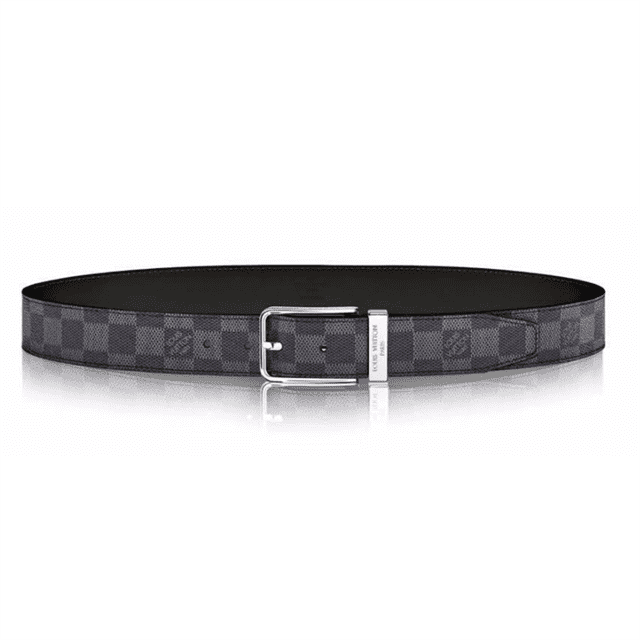 Louis Vuitton Pont Neuf Belt Damier Graphite 35MM Black Grey- LBP004 - 1