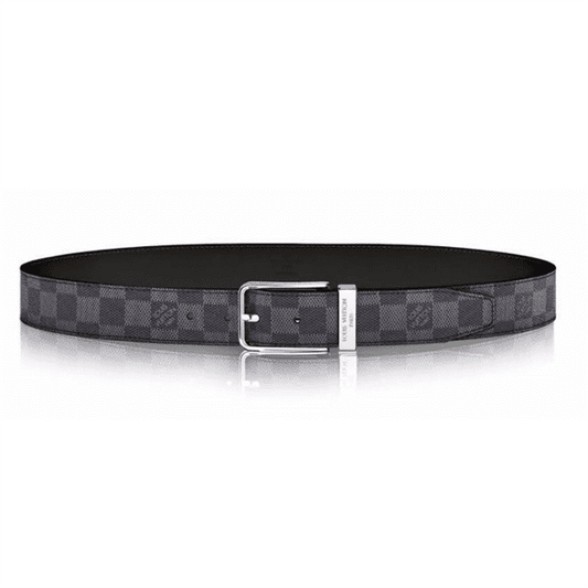 Louis Vuitton Pont Neuf Belt Damier Graphite 35MM Black Grey- LBP004 - 1