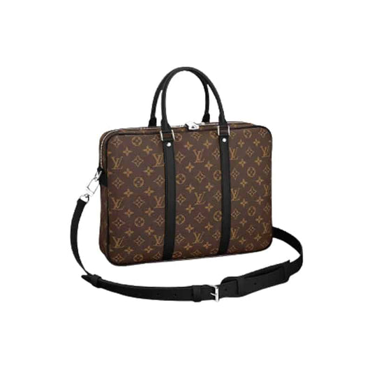Louis Vuitton Porte-Documents Voyage Monogram Macassar Canvas LDB061 - 1