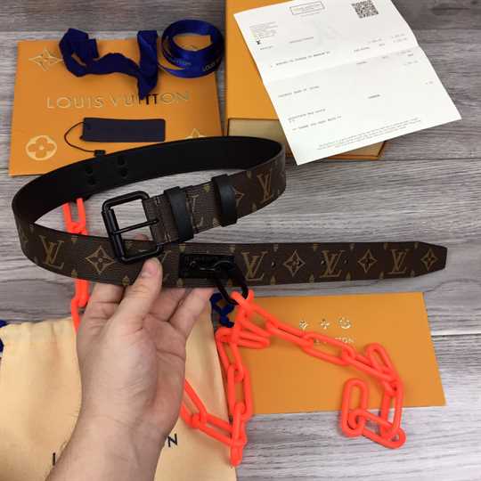 Louis Vuitton Signature Belt Monogram Chains 35MM Canvas - LBP009 - 6