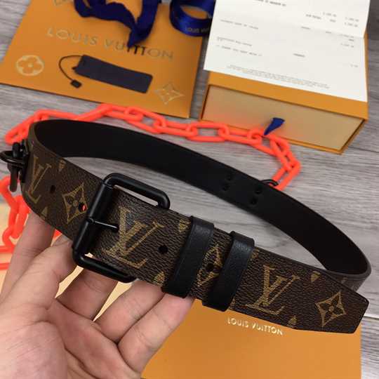 Louis Vuitton Signature Belt Monogram Chains 35MM Canvas - LBP009 - 4