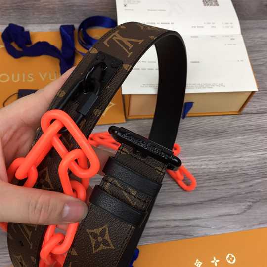 Louis Vuitton Signature Belt Monogram Chains 35MM Canvas - LBP009 - 3