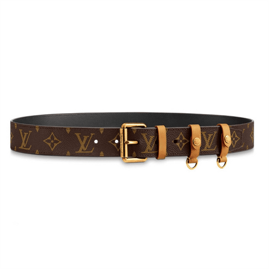 Louis Vuitton Signature Belt Monogram 35MM Brown In Canvas - LBP007 - 1