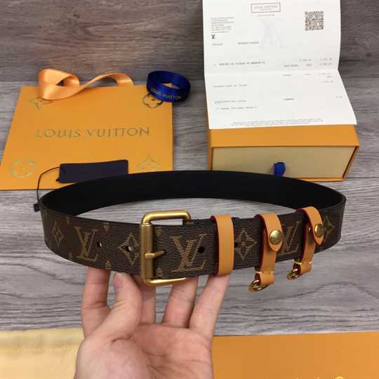 Louis Vuitton Signature Belt Monogram 35MM Brown In Canvas - LBP007 - 2