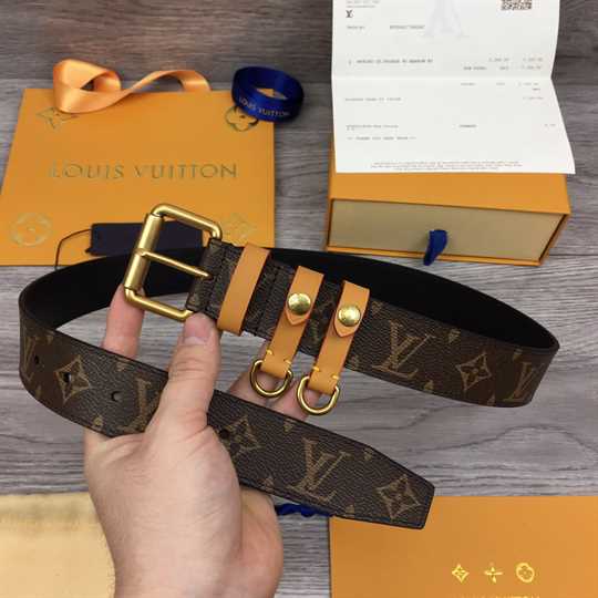 Louis Vuitton Signature Belt Monogram 35MM Brown In Canvas - LBP007 - 3