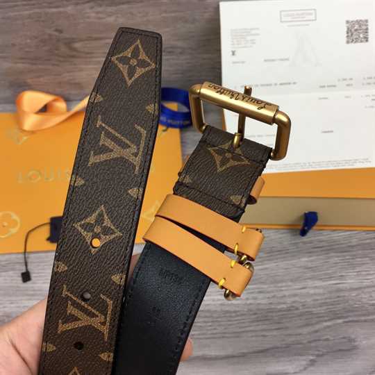 Louis Vuitton Signature Belt Monogram 35MM Brown In Canvas - LBP007 - 5