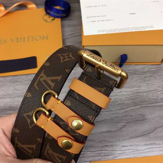 Louis Vuitton Signature Belt Monogram 35MM Brown In Canvas - LBP007 - 7