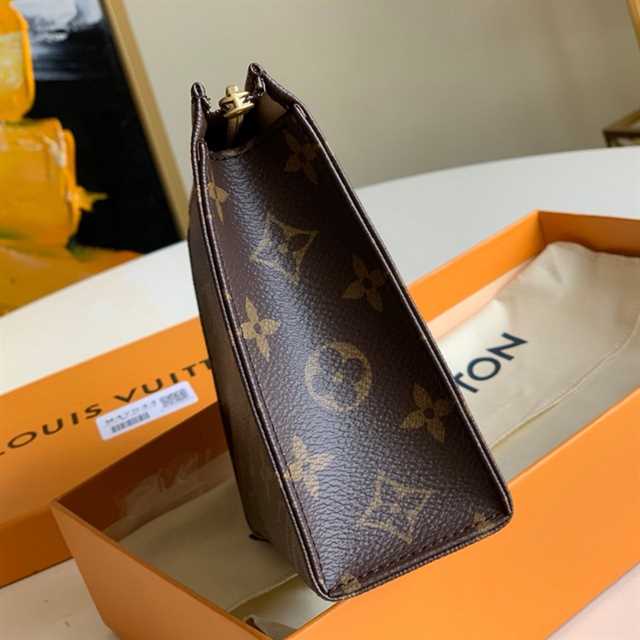 Louis Vuitton Toiletry Pouch 19 Monogram Canvas In Brown LP48 - 7