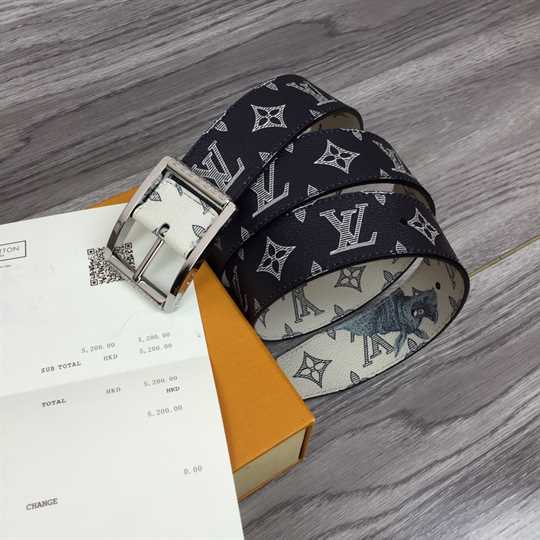 Louis Vuitton White/blue Monogram Savane Canvas Chapman Brothers Reverso Belt - LBP010 - 7