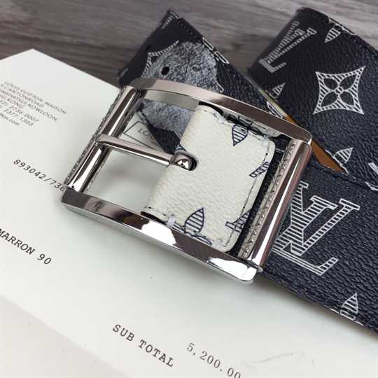 Louis Vuitton White/blue Monogram Savane Canvas Chapman Brothers Reverso Belt - LBP010 - 6