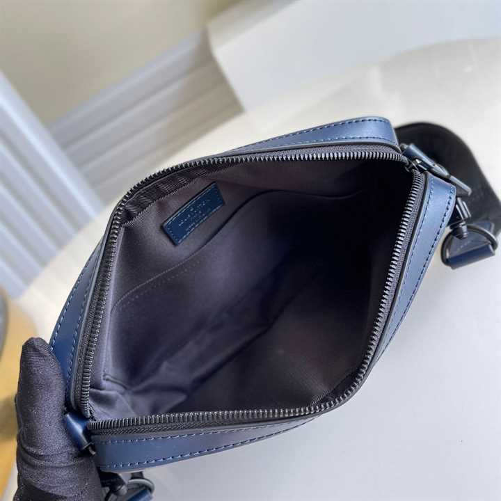 Louis Vuitton Duo Messenger Bag Navy Blue Monogram Shadow Cowhide Leather - MB01 - 5