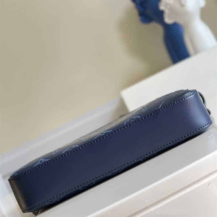 Louis Vuitton Duo Messenger Bag Navy Blue Monogram Shadow Cowhide Leather - MB01 - 8