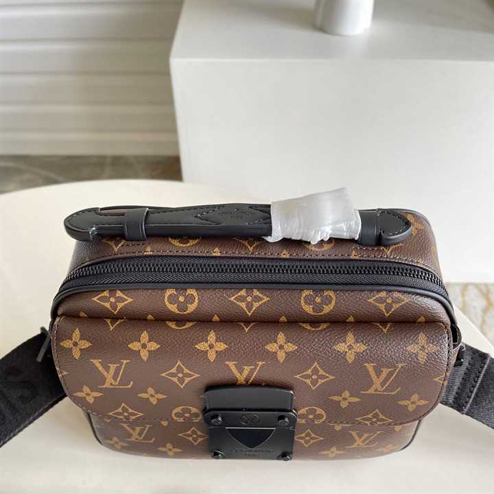 Louis Vuitton S Lock Messenger Bag Monogram Macassar Coated Canvas - LBB05 - 5