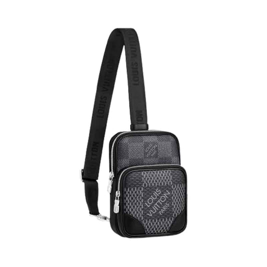 Louis Vuitton Amazone Slingbag Gray Damier Graphite 3D Coated Canvas - LMB013 - 1
