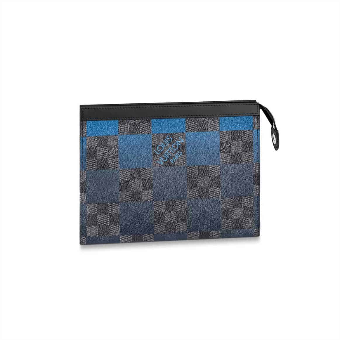 Louis Vuitton Pochette Voyage MM Damier Graphite Canvas In Blue - PB04 - 1