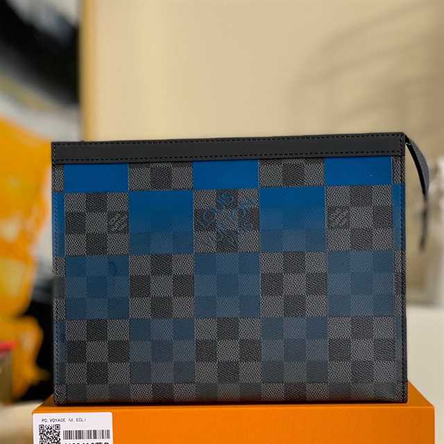 Louis Vuitton Pochette Voyage MM Damier Graphite Canvas In Blue - PB04 - 2