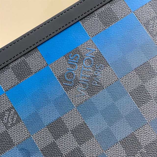 Louis Vuitton Pochette Voyage MM Damier Graphite Canvas In Blue - PB04 - 6