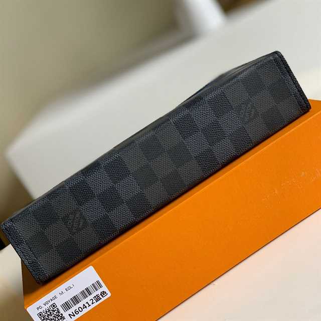 Louis Vuitton Pochette Voyage MM Damier Graphite Canvas In Blue - PB04 - 7
