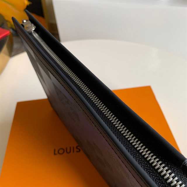 Louis Vuitton Pochette Voyage MM Damier Graphite Canvas In Blue - PB04 - 9